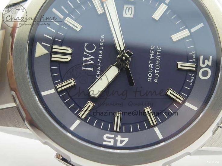 MIROTIME 0217 EasyMatch Aquatimer Automatic IW329004 V6F 1:1 Best Edition Blue Dial On SS Bracelet MIYOTA 7224